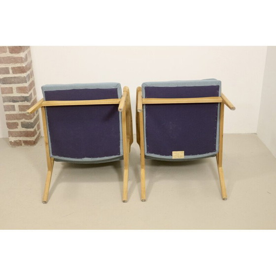 Image 1 of Paire de fauteuils vintage en bois de hêtre, 1960