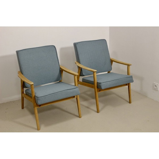 Image 1 of Paire de fauteuils vintage en bois de hêtre, 1960
