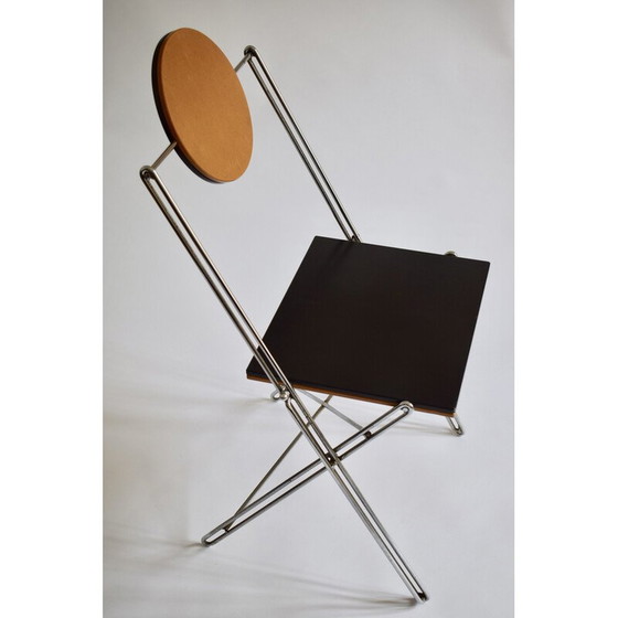 Image 1 of Vintage R.J.C. chair in steel wire by René-Jean Caillette for Via Diffusion, France 1986