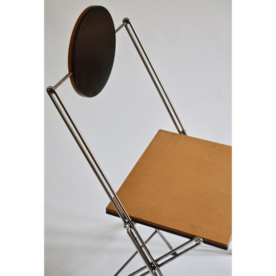 Image 1 of Vintage R.J.C. chair in steel wire by René-Jean Caillette for Via Diffusion, France 1986
