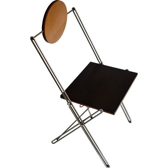 Image 1 of Vintage R.J.C. chair in steel wire by René-Jean Caillette for Via Diffusion, France 1986