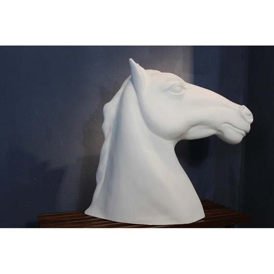 Image 1 of Sculpture vintage "Tête de cheval" en résine, Italie 1970