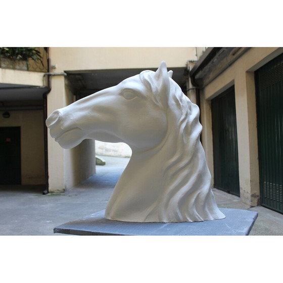 Image 1 of Sculpture vintage "Tête de cheval" en résine, Italie 1970