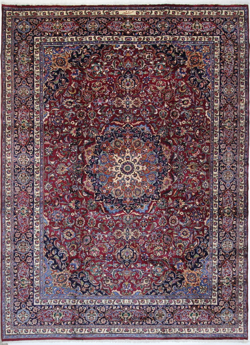 Tapis persan original noué à la main Mashad 406 X 296 cm Très bon état Fin