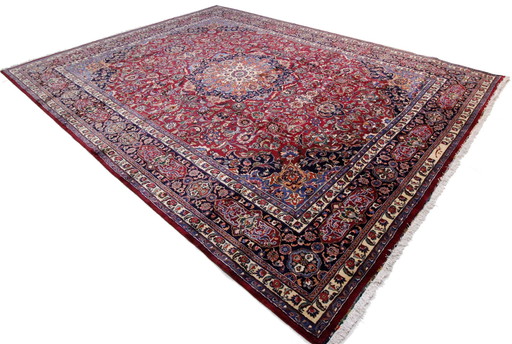 Tapis persan original noué à la main Mashad 406 X 296 cm Très bon état Fin