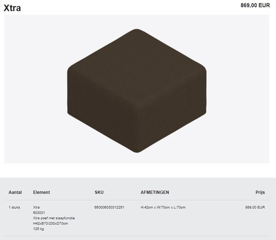 Image 1 of Tabouret Xtra avec fonction sommeil