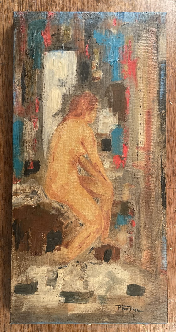 Image 1 of Peinture Huile sur Toile Portrait Féminin dans l’Atelier