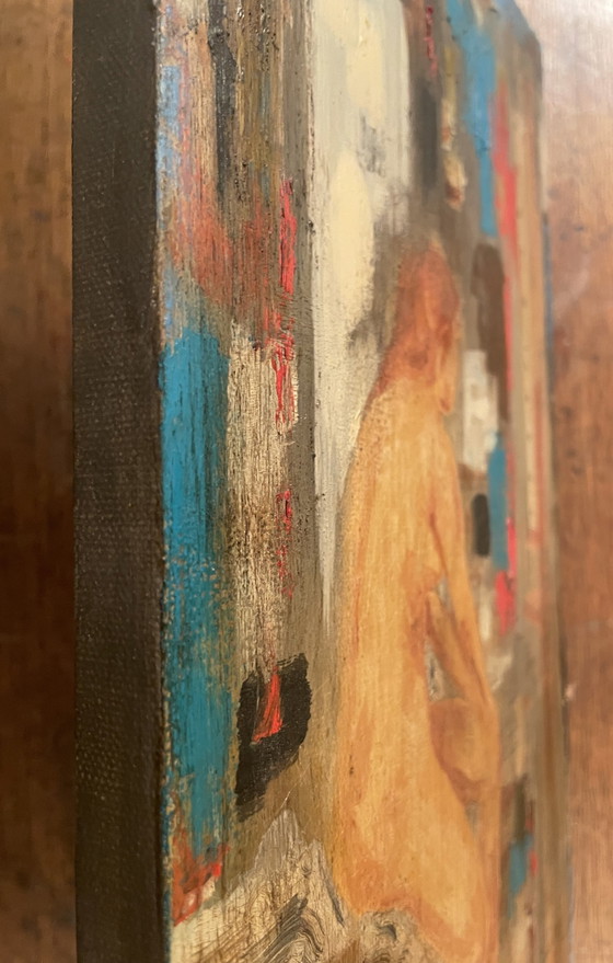 Image 1 of Peinture Huile sur Toile Portrait Féminin dans l’Atelier