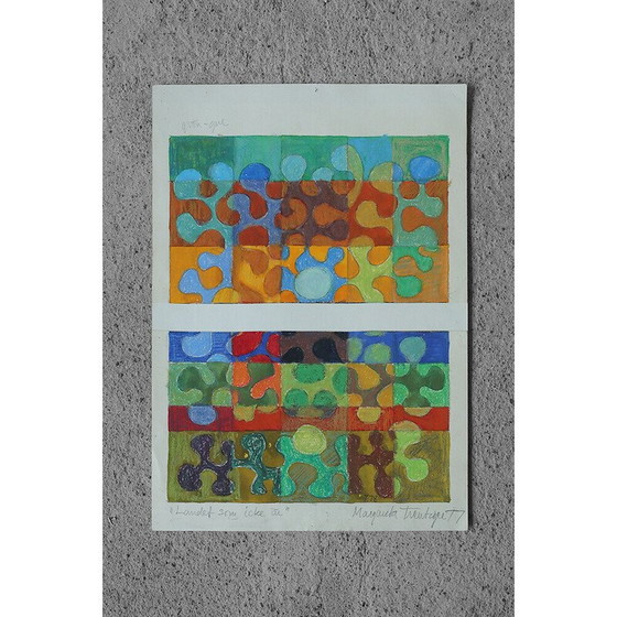 Image 1 of Peinture vintage sur papier de Margareta Treutiger, 1978