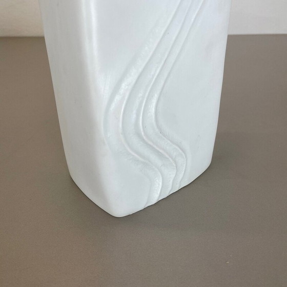 Image 1 of Vase vintage en porcelaine Op Art par Martin Freyer pour Rosenthal, Allemagne 1970