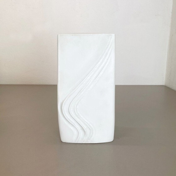 Image 1 of Vase vintage en porcelaine Op Art par Martin Freyer pour Rosenthal, Allemagne 1970