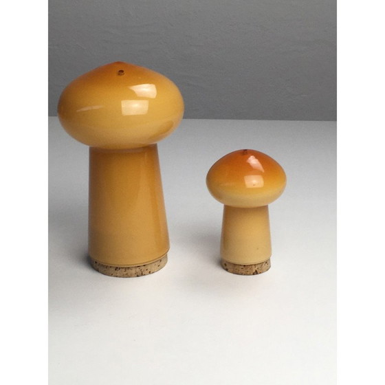 Image 1 of Ensemble sel et poivre vintage danois en verre par Michael Bang pour Holmegaard, 1970