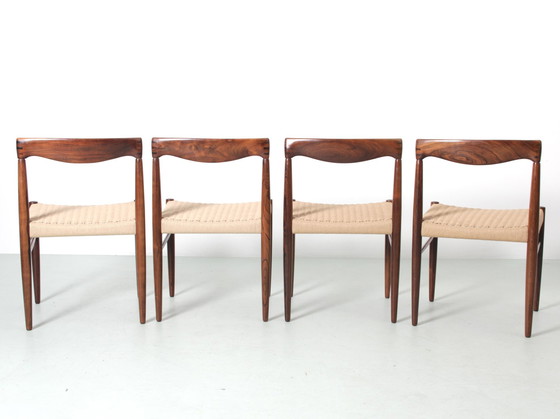 Image 1 of Suite De 4 Chaises Scandinaves En Palissandre De Rio De H. W. Klein