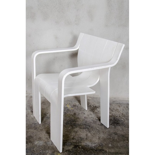 Ensemble de 2 fauteuils Strip en noir et blanc par Gijs Bakker pour Castelijn - 1974