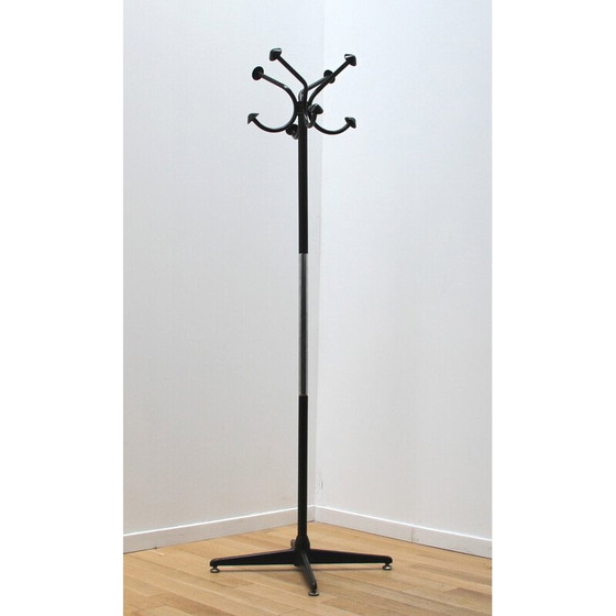 Image 1 of Porte-manteau industriel vintage en métal chromé, 1960