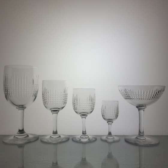 Image 1 of Service De Verres En Cristal De Baccarat Modèle Nancy