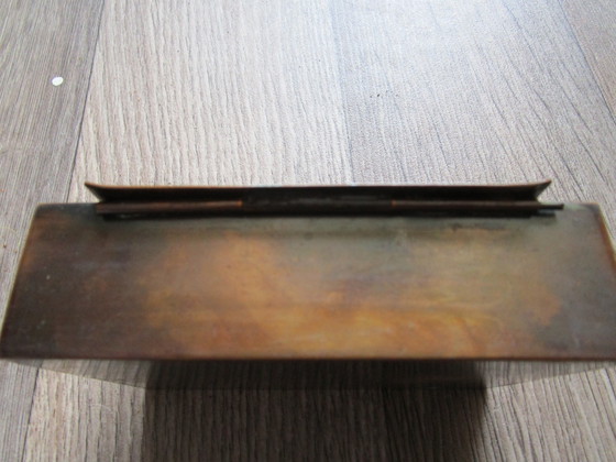 Image 1 of Belle boîte à cigarettes Artdeco en cuivre martelé