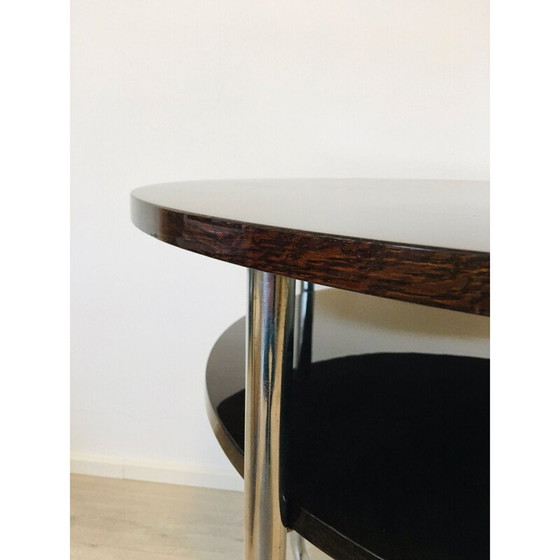 Image 1 of Table basse vintage Bauhaus en chrome, tchèque 1930