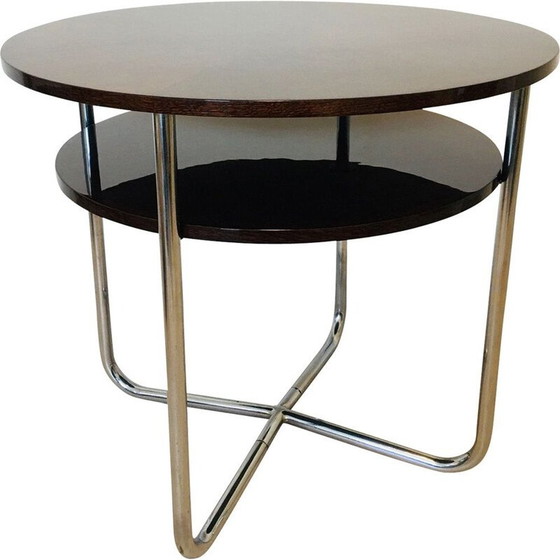 Image 1 of Table basse vintage Bauhaus en chrome, tchèque 1930