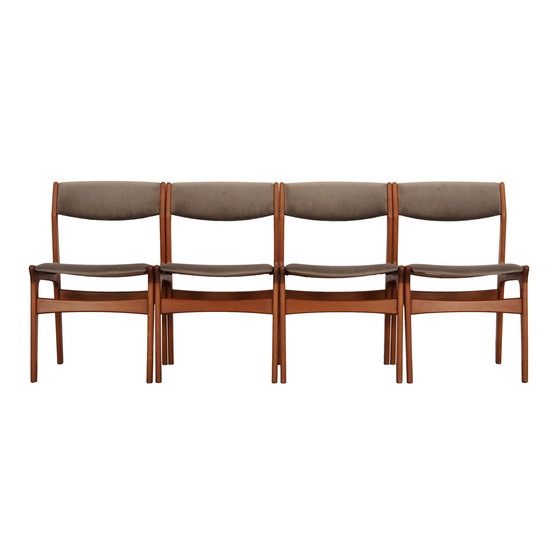 Image 1 of Ensemble de quatre chaises en teck, design danois, années 1960, fabrication : Nova