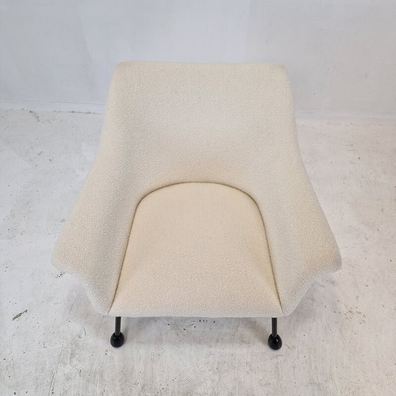 Image 1 of Fauteuil en tissu de laine italien du milieu du siècle, 1960