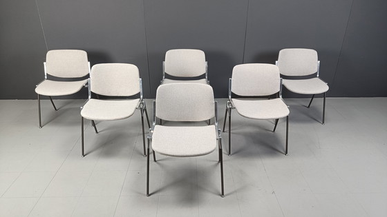 Image 1 of Chaises d'appoint vintage Dsc 106 par Giancarlo Piretti pour Castelli, ensemble de 6