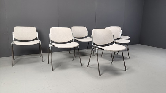 Image 1 of Chaises d'appoint vintage Dsc 106 par Giancarlo Piretti pour Castelli, ensemble de 6