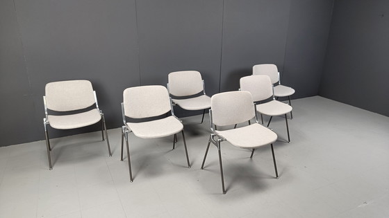 Image 1 of Chaises d'appoint vintage Dsc 106 par Giancarlo Piretti pour Castelli, ensemble de 6