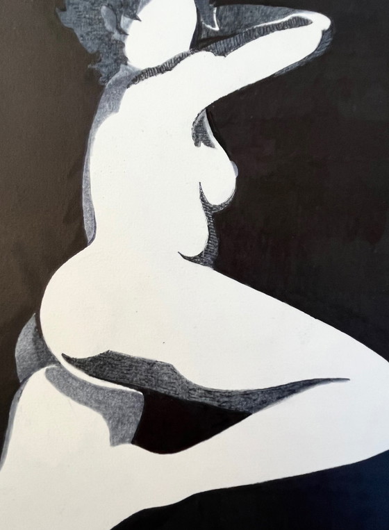 Image 1 of Encre De Chine • Femme Nue • Eugène Eechaut • Art Fantastique • 1987