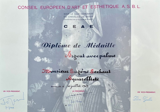 Image 1 of Encre De Chine • Femme Nue • Eugène Eechaut • Art Fantastique • 1987