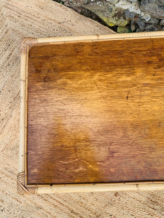 Image 1 of Table Basse Vintage En Rotin
