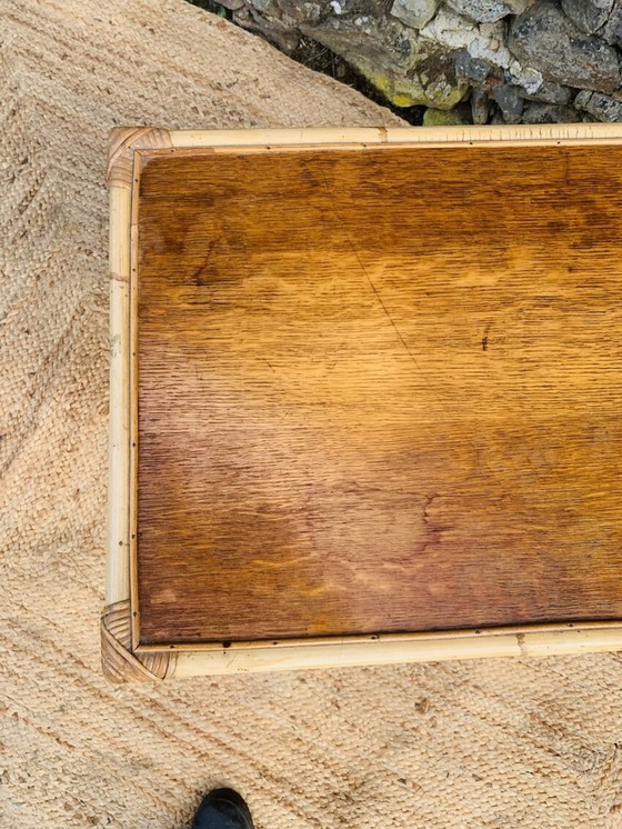 Image 1 of Table Basse Vintage En Rotin