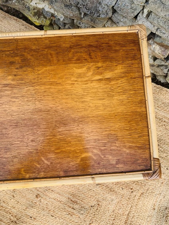 Image 1 of Table Basse Vintage En Rotin