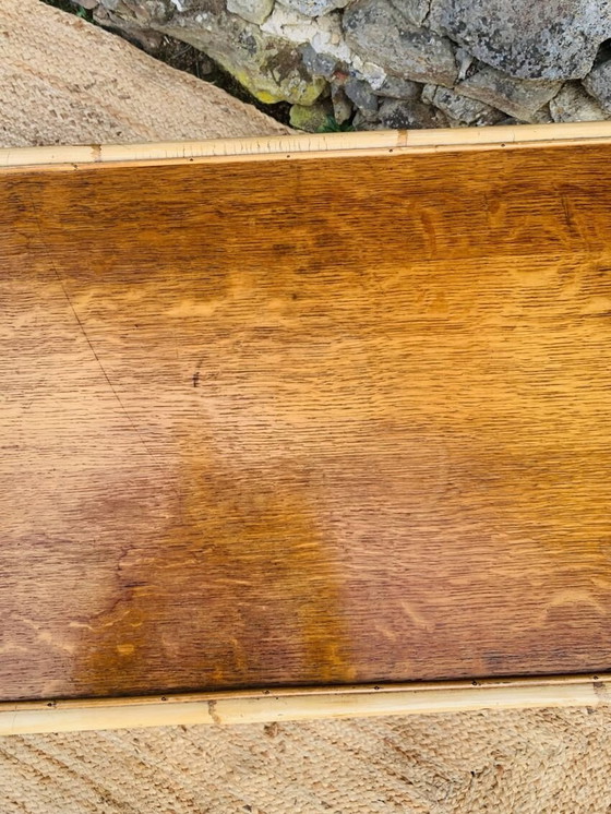 Image 1 of Table Basse Vintage En Rotin