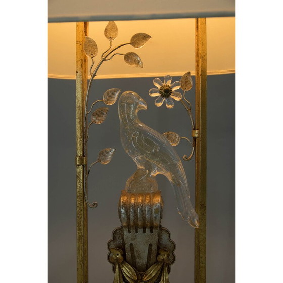 Image 1 of Lampe de table perroquet en cristal, 1970