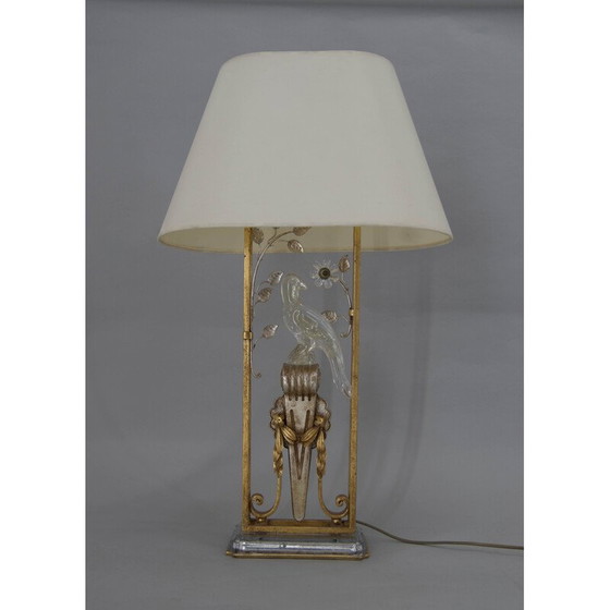 Image 1 of Lampe de table perroquet en cristal, 1970
