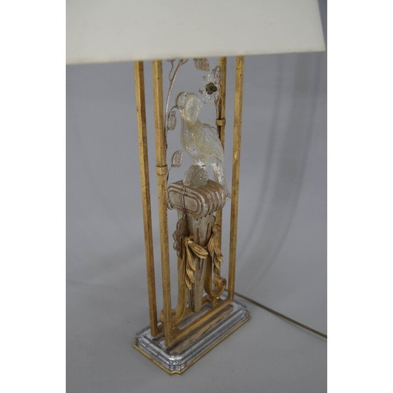 Image 1 of Lampe de table perroquet en cristal, 1970