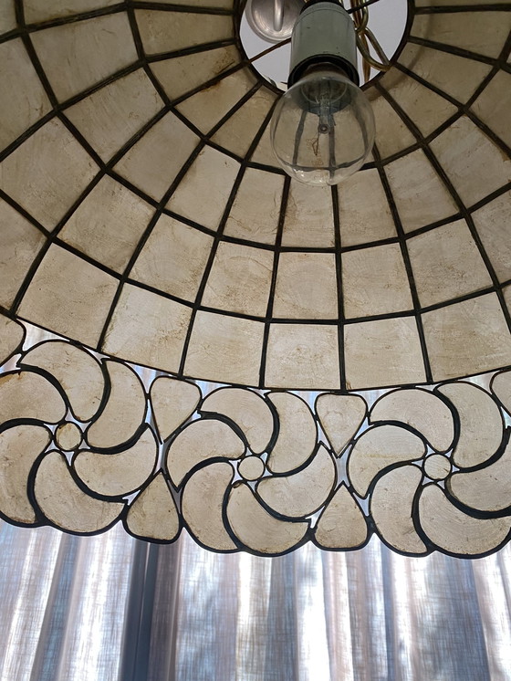 Image 1 of Lampe pendante vintage Capiz