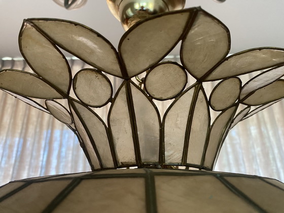 Image 1 of Lampe pendante vintage Capiz