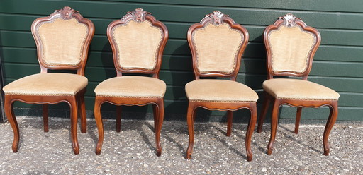 4x Chaises de salle à manger baroques