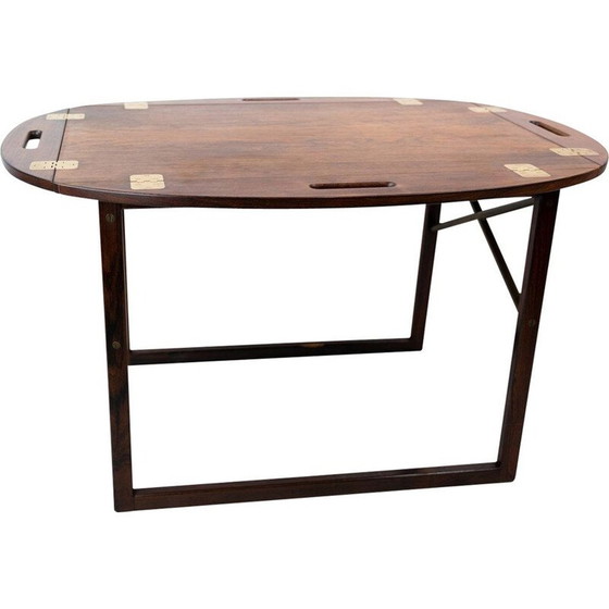 Image 1 of Plateau de maître d'hôtel vintage en bois de rose par Svend Langkilde, 1960