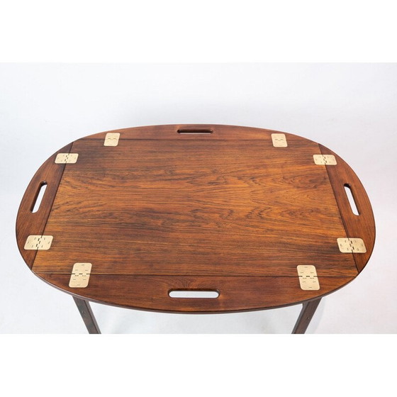 Image 1 of Plateau de maître d'hôtel vintage en bois de rose par Svend Langkilde, 1960