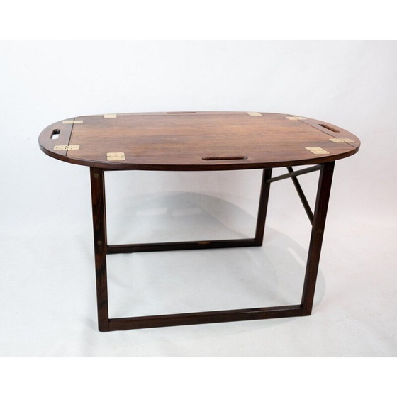 Image 1 of Plateau de maître d'hôtel vintage en bois de rose par Svend Langkilde, 1960