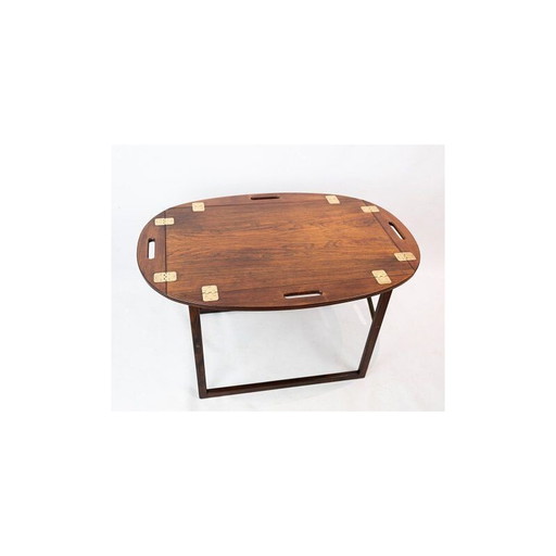 Plateau de maître d'hôtel vintage en bois de rose par Svend Langkilde, 1960