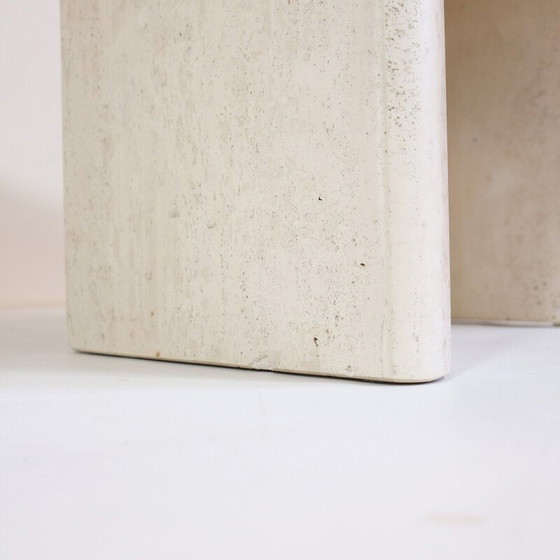 Image 1 of Tables gigognes vintage en travertin, Italie