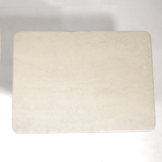 Image 1 of Tables gigognes vintage en travertin, Italie