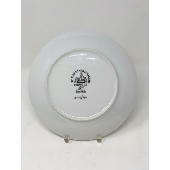 Image 1 of Vintage Piero Fornasetti Calendar Porcelain Plate for the Year 1997s