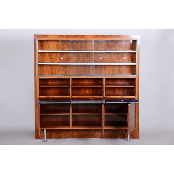 Image 1 of Buffet vintage art déco en noyer, Tchécoslovaquie 1930