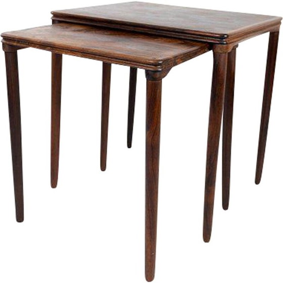 Image 1 of Tables gigognes vintage en bois de rose, Danemark 1960
