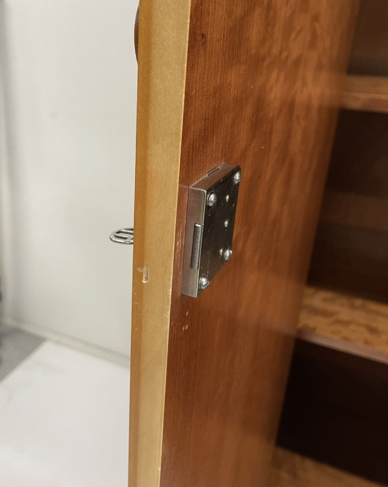 Image 1 of Vintage Midcentury Wall Cupboard Highboard Vitrine Bar Cupboard